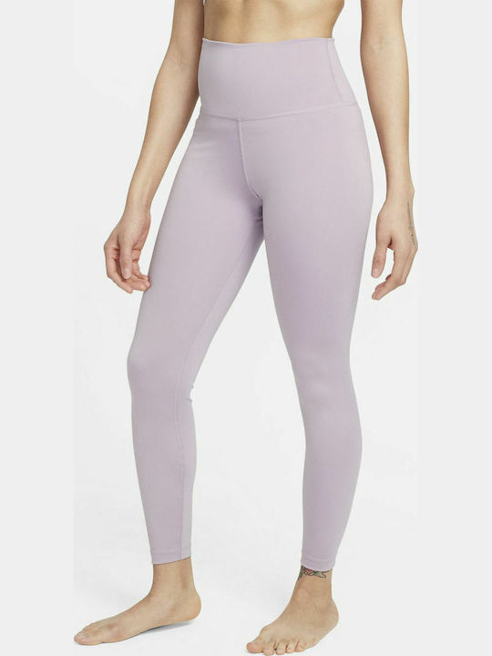 Nike Women's Cropped Yoga Legging High Waisted Dri-Fit Violet