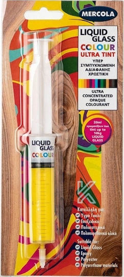 Mercola Liquid Glass Ultra Tint Craft Pigment Yellow for Liquid Glass Υπερσυμπυκνωμένη Αδιαφανής 20ml