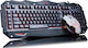 Marvo KM403 Set Gaming Tastatur mit Beleuchtete Tasten & Maus (Englisch US)