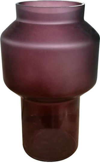 InTheBox Βάζο Γυάλινο Μπορντό Φ15xΥ24cm