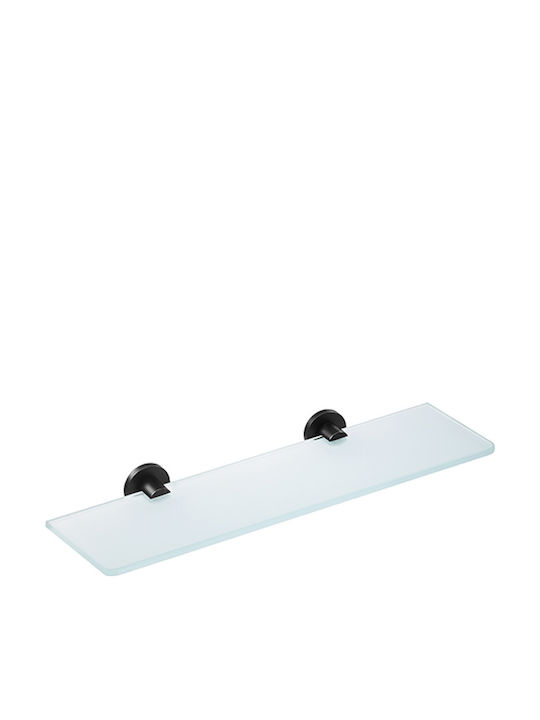 Verdi Sigma Wall Mounted Bathroom Shelf Metallic with 1 Shelf 50x12.5x4.4cm