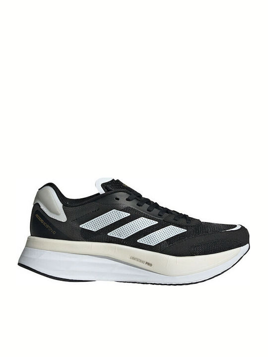 Adidas Adizero Boston 10 Γυναικεία Αθλητικά Παπούτσια Running Core Black / Cloud White / Gold Metallic