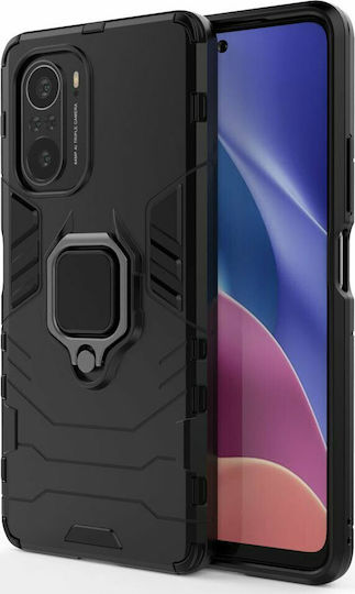 Hurtel Ring Armor Back Cover Πλαστικό / Σιλικόνης Μαύρο (Poco F3 / Mi 11i)