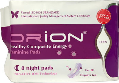 Drion Night Pads Hygienepads mit Flügeln Nacht 8Stück