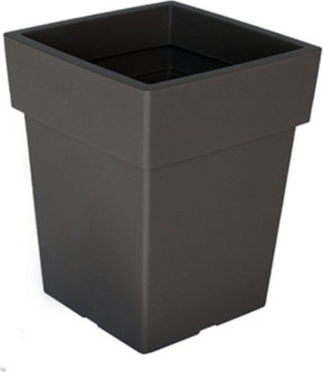 Viomes Linea Ghiveci Plastic Anthracite - Molyvi 33x33x42cm.