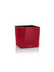 Lechuza Cube Premium 30 Γλάστρα Αυτοποτιζόμενη Scarlet Red 30x30cm