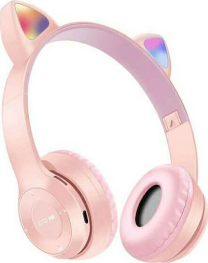 Andowl Q-EM51 Ασύρματα / Ενσύρματα On Ear Ακουστικά Ροζ