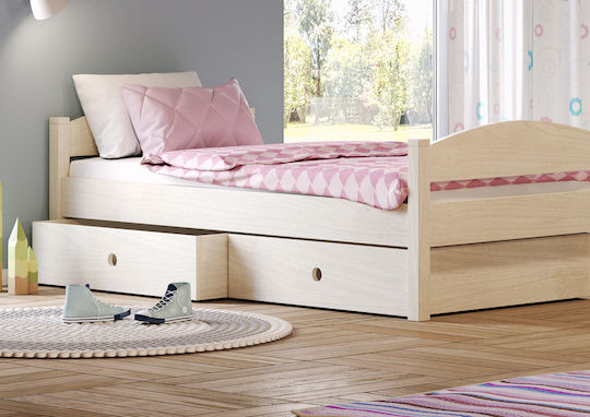 Foldable Classic Single Kids Bed for Mattress 90x190cm