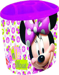 Metal Pencil Case Minnie in Purple Color 8x12cm.