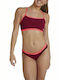 Sportlich Bikini-Set Burgundisch