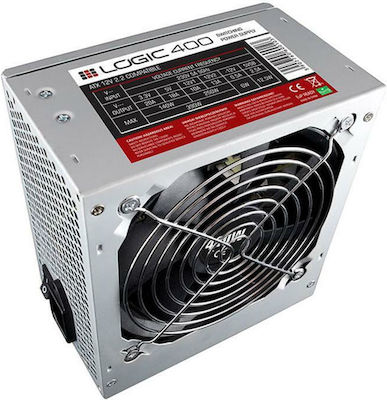 Logic 400W Γκρι Τροφοδοτικό Υπολογιστή Full Wired (ZAS-LOGI-LC-400-ATX-PFC)