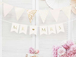 PartyDeco Γιρλάντα Γαμήλιας Διακόσμησης Mr & Mrs