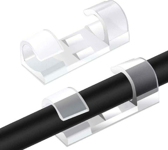 Powertech Kabelhalterung Transparent TIES-032 20 Stück