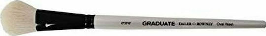 Daler Rowney Graduate White Goat Round Moat Round Paint Brush Φυσικό Αίγα 3/4