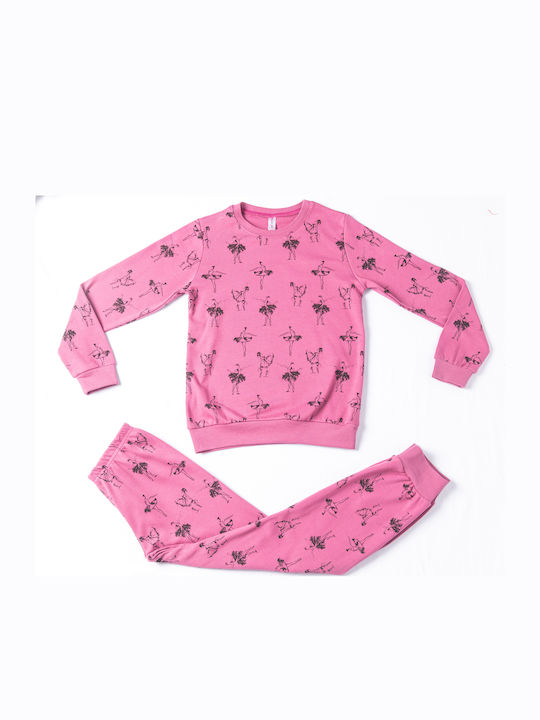 Dreams by Joyce Kinder-Nachtwäsche Winter Fuchsie Ballerinas