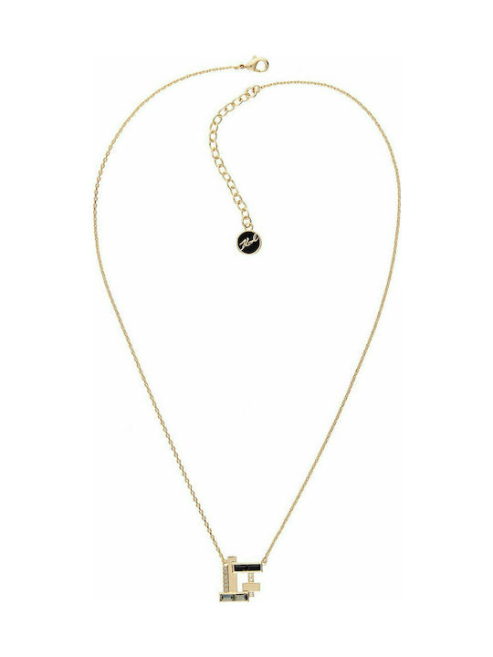 Karl Lagerfeld Midscale Boucle Necklace Gold Plated