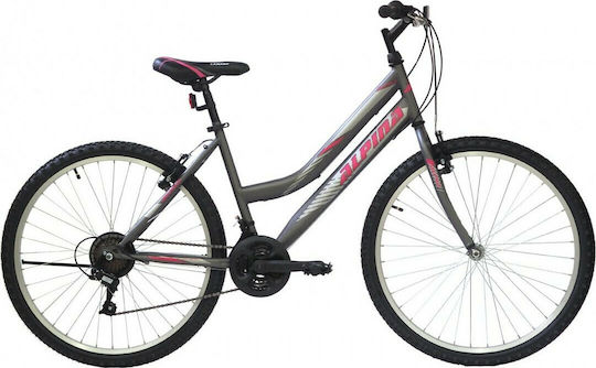 Alpina Alpha Shimano 26" 2021 Lady Γκρι Mountain Bike με 21 Ταχύτητες