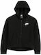 Athletic Kids Cardigan Cotton with Hood Black Sportswear Club