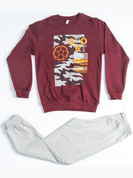 Dreams by Joyce Kids Winter Burgundy Pajamas Sp...