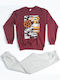 Dreams by Joyce Kids Winter Burgundy Pajamas Sports Strike