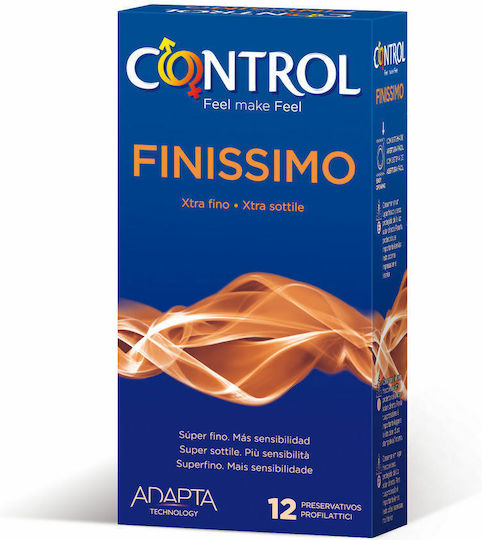 Control Feel Make Feel Control Feel Make Feel Finissimo Xtra Fine 12pcs 54mm Thin for Natural Feeling Natural