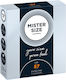 Mister Size Προφυλακτικά Extra Fine Size 57mm 3τμχ 57mm Λεπτά για Φυσική Αίσθηση Natural Vegan