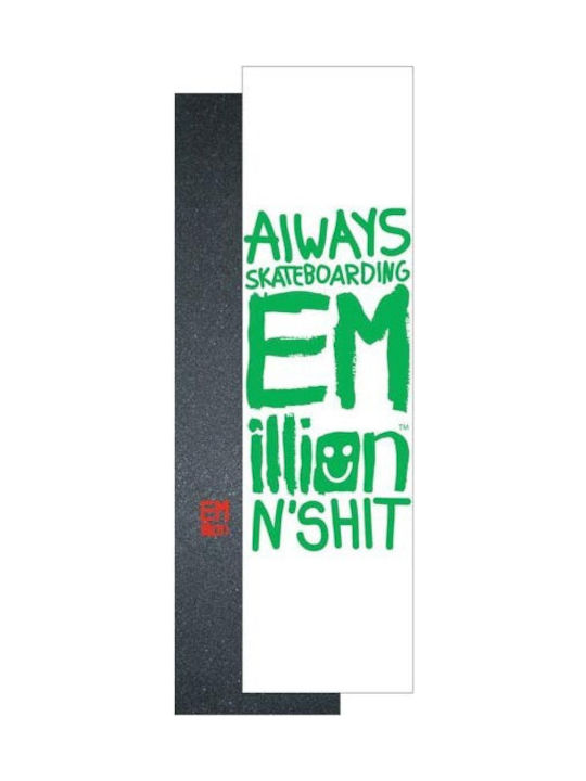 Emillion Small Logo Griptape für Skateboard Schwarzes/Rotes Griptape