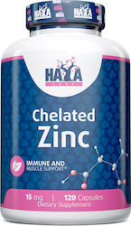 Haya Labs Chelated Zinc 15мг 120 капси Haya Labs Chelated Zinc 15мг 120 капси