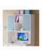 Kids Wooden Shelf Loft White 118x30x120cm