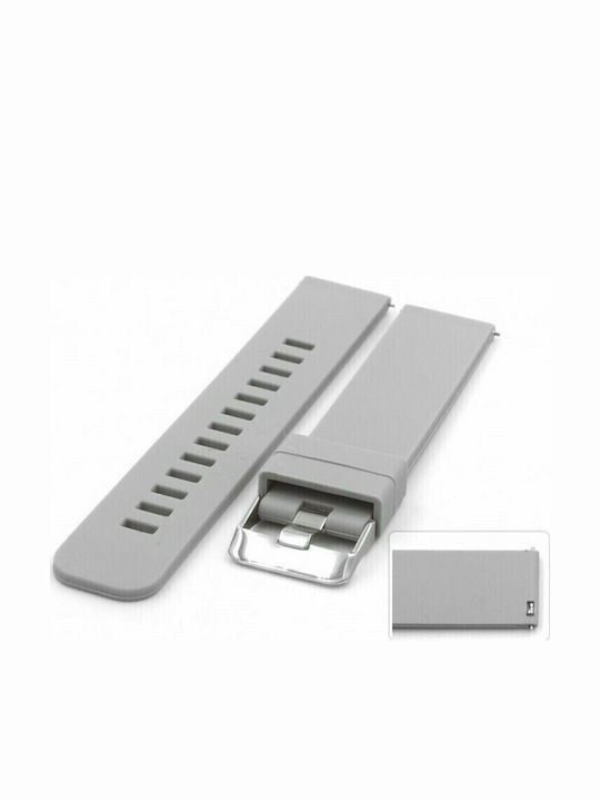 Diloy Straps Curea de cauciuc Gri 24mm