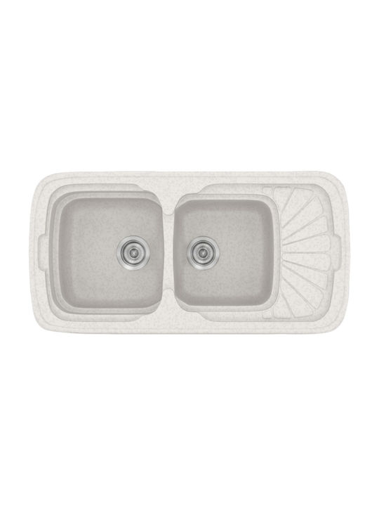 Sanitec Classic Drop-In Sink Left Synthetic Gra...
