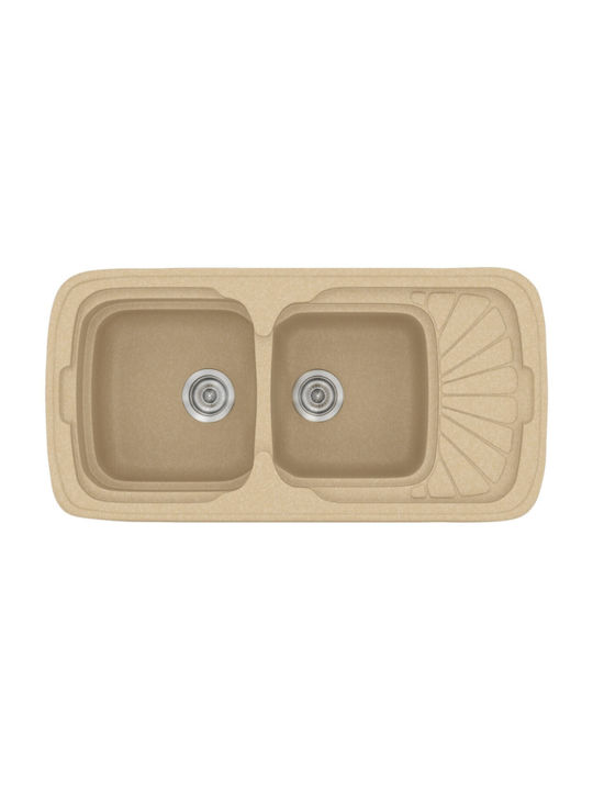 Sanitec Classic Drop-In Sink Left Synthetic Gra...