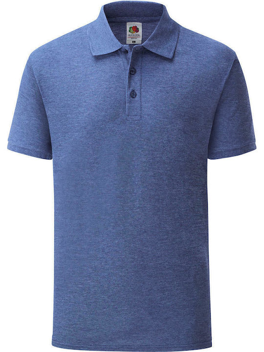 Fruit of the Loom 65/35 Ανδρικό Διαφημιστικό T-shirt Κοντομάνικο Heather Royal