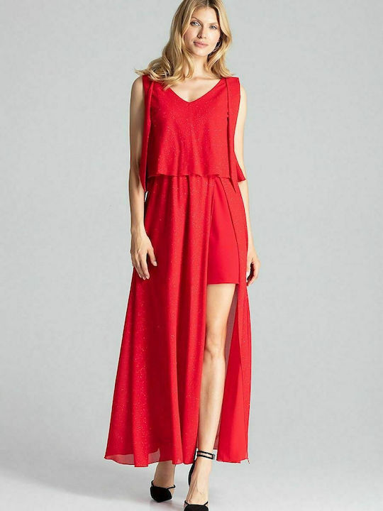 Figl M691 Maxi Evening Dress Red 138275