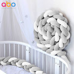 abo Crib Bumpers Braided Inside Gray 16x200cm