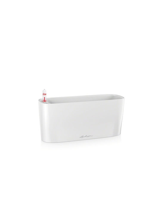 Lechuza Delta 20 Planter Box Auto-alimentare 40x18cm în Culoare Alb 15560