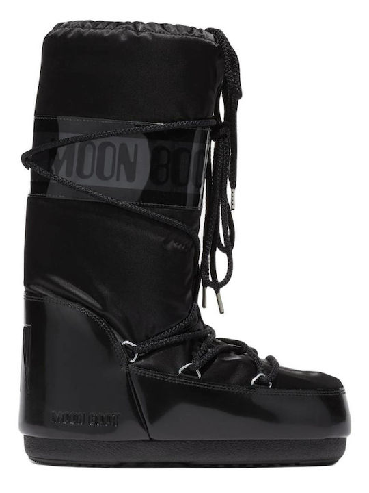 Snow Boots with Laces Icon Black