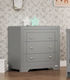 York Baby Dresser with 3 Drawers Gray 91x51x94cm