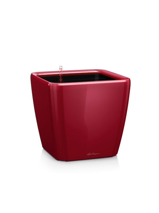 Lechuza Quadro LS 28 Flower Pot Self-Watering 28x26cm in Red Color 16147