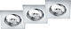 Trio Lighting Jura Square Metallic Frame for Spot GU10 3τμχ Silver 8x8cm. 3pcs