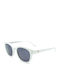 Le Specs Hermetica Unisex Ochelari de soare cu Alb Cadru și Gri Lentilă