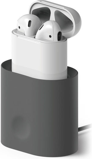 Elago Silicone Βάση Φόρτισης σε Γκρι χρώμα για Apple AirPods