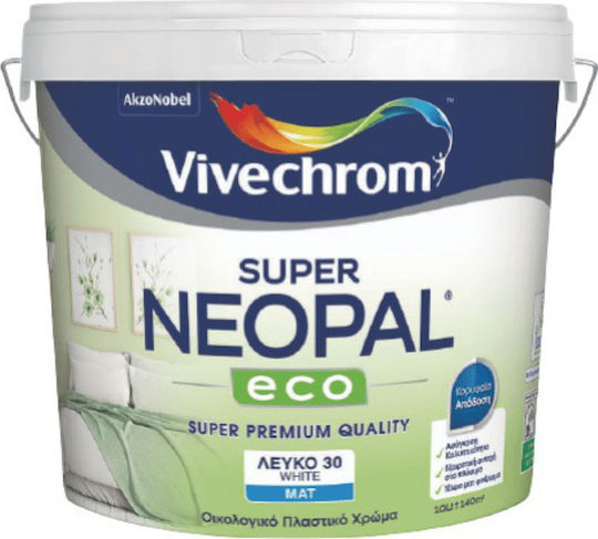 Vivechrom Super Neopal Eco Base D Plastic Ecological Paint for Interior Use White 10lt