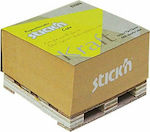 Stick'N Eco Recycled Post-it Notes Pad Cube 400 Sheets Brown 7.6x7.6cm