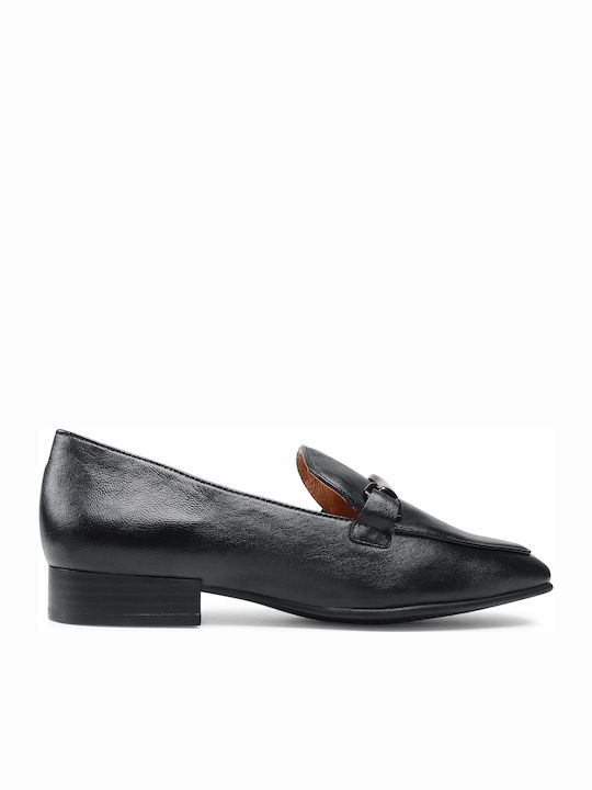 Δερμάτινα Γυναικεία Loafers σε Μαύρο Χρώμα