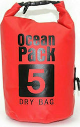 Ocean Pack Ocean Pack Στεγανός Σάκος Ώμου με Χωρητικότητα 5 Λίτρων Κόκκινoς
