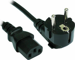 Tele Schuko - IEC C13 Cable 2m Μαύρο CR-540