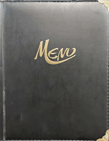 Държач за Меню Кожен в Черен Цвят 25x20 см Menu Mantarina 6Ф 20x25см 175MM17256-BLACK