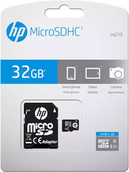 HP microSDHC 32GB Class 10 U1 με αντάπτορα