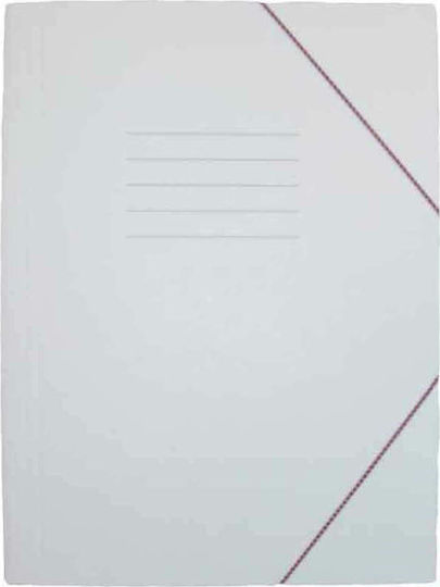A&G Paper Folder Prespan with Rubber Band and Ears for Paper A4 White